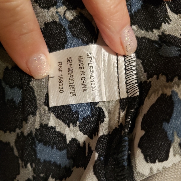 Heyson Black,  blue, grey leopard print Dress - Picture 7 of 8